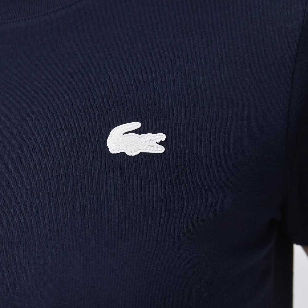 Lacoste SPORT Organic Algodon Jersey T-Shirt Azul Marino Azules | 0947-RDWGZ