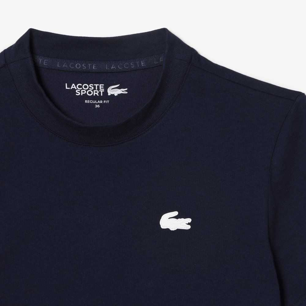 Lacoste SPORT Organic Algodon Jersey T-Shirt Azul Marino Azules | 0947-RDWGZ