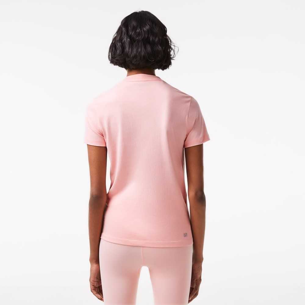 Lacoste SPORT Organic Algodon Jersey T-Shirt Rosas | 1920-KLEYZ