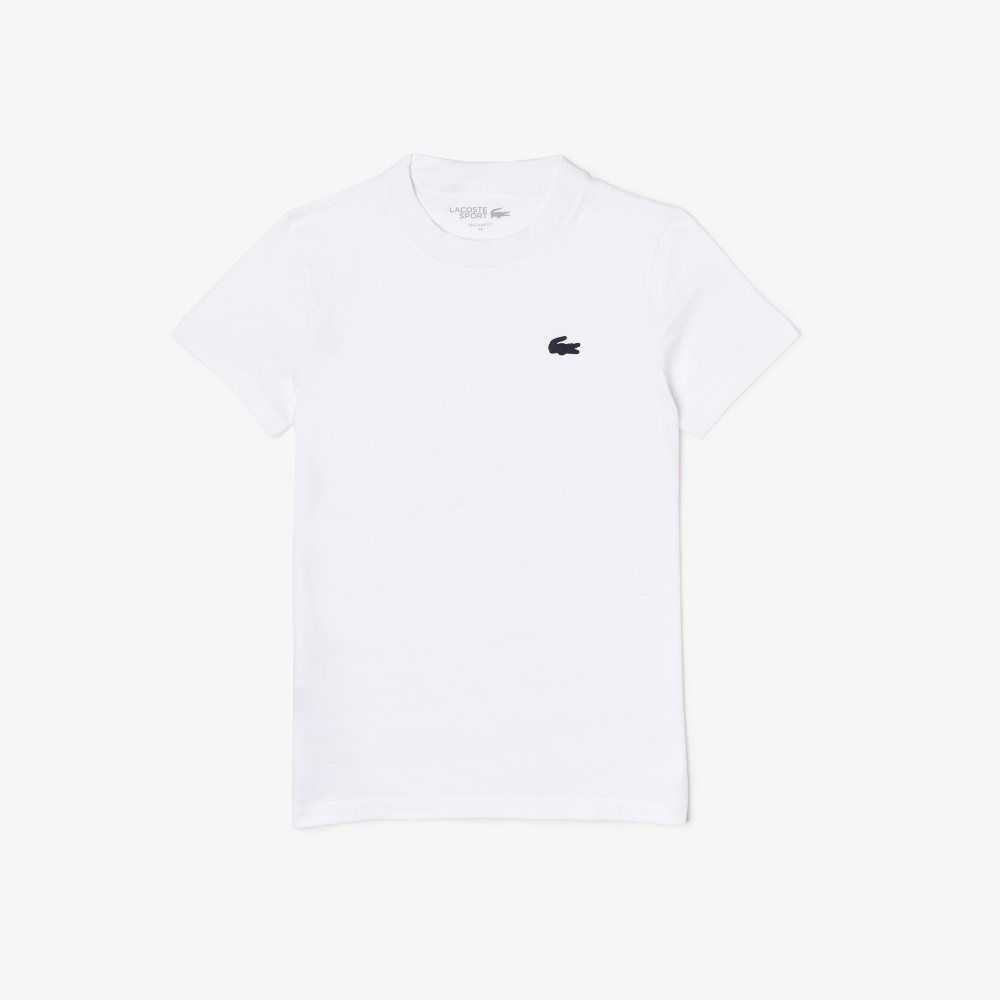 Lacoste SPORT Organic Algodon Jersey T-Shirt Blancas | 8053-GASRK