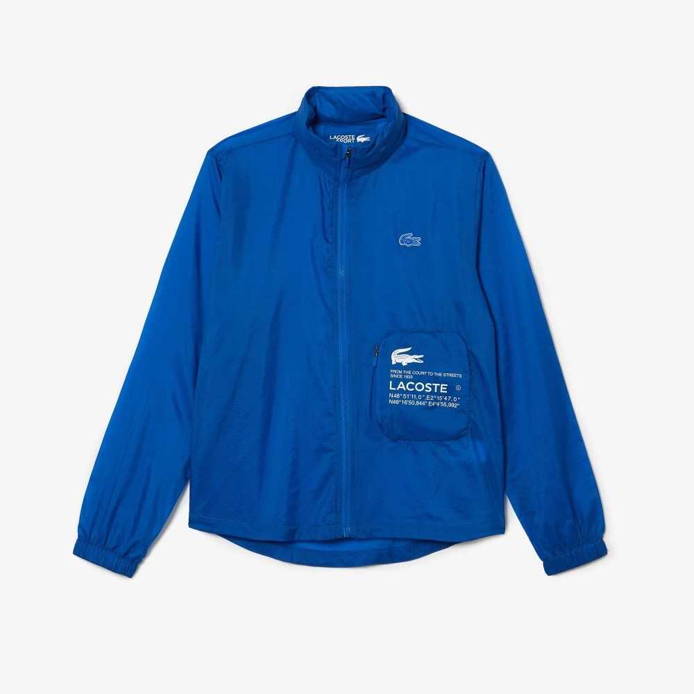 Lacoste SPORT Packable Agua-Repellent Azules | 5983-XZURM