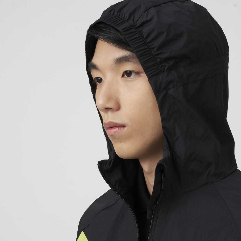 Lacoste SPORT Packable Windbreaker Negras Amarillo | 3251-IBPAZ