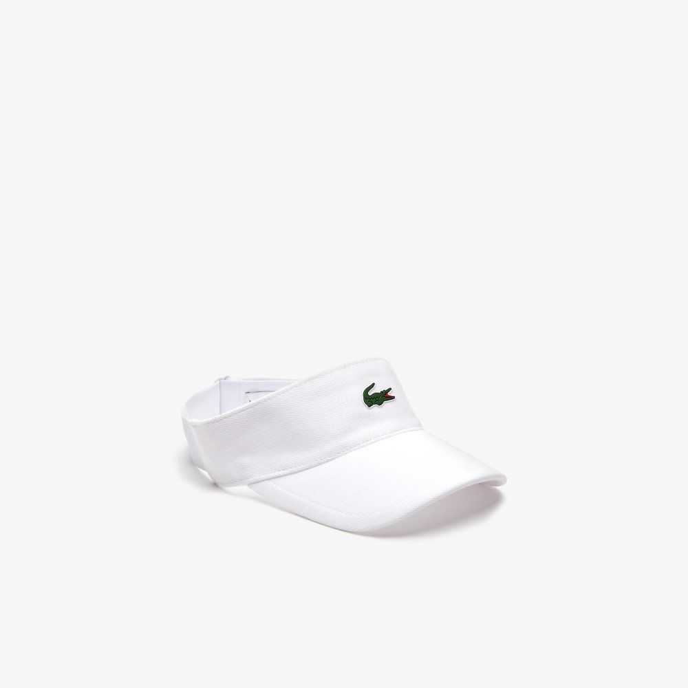 Lacoste SPORT Pique And Fleece Tenis Visor Blancas | 2134-DSUGI