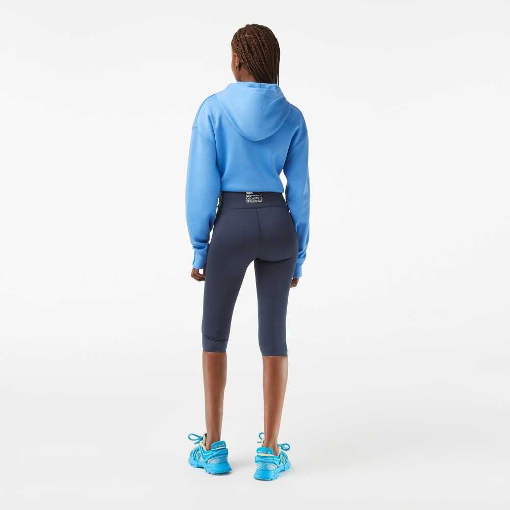 Lacoste SPORT Plain Cropped Leggings Azules | 8709-VENSW