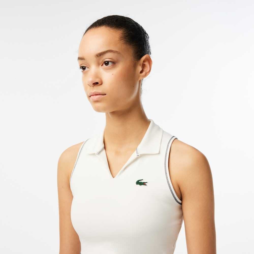 Lacoste SPORT Polo-Estilo SPORTs Bra Blancas | 1253-EZKPJ