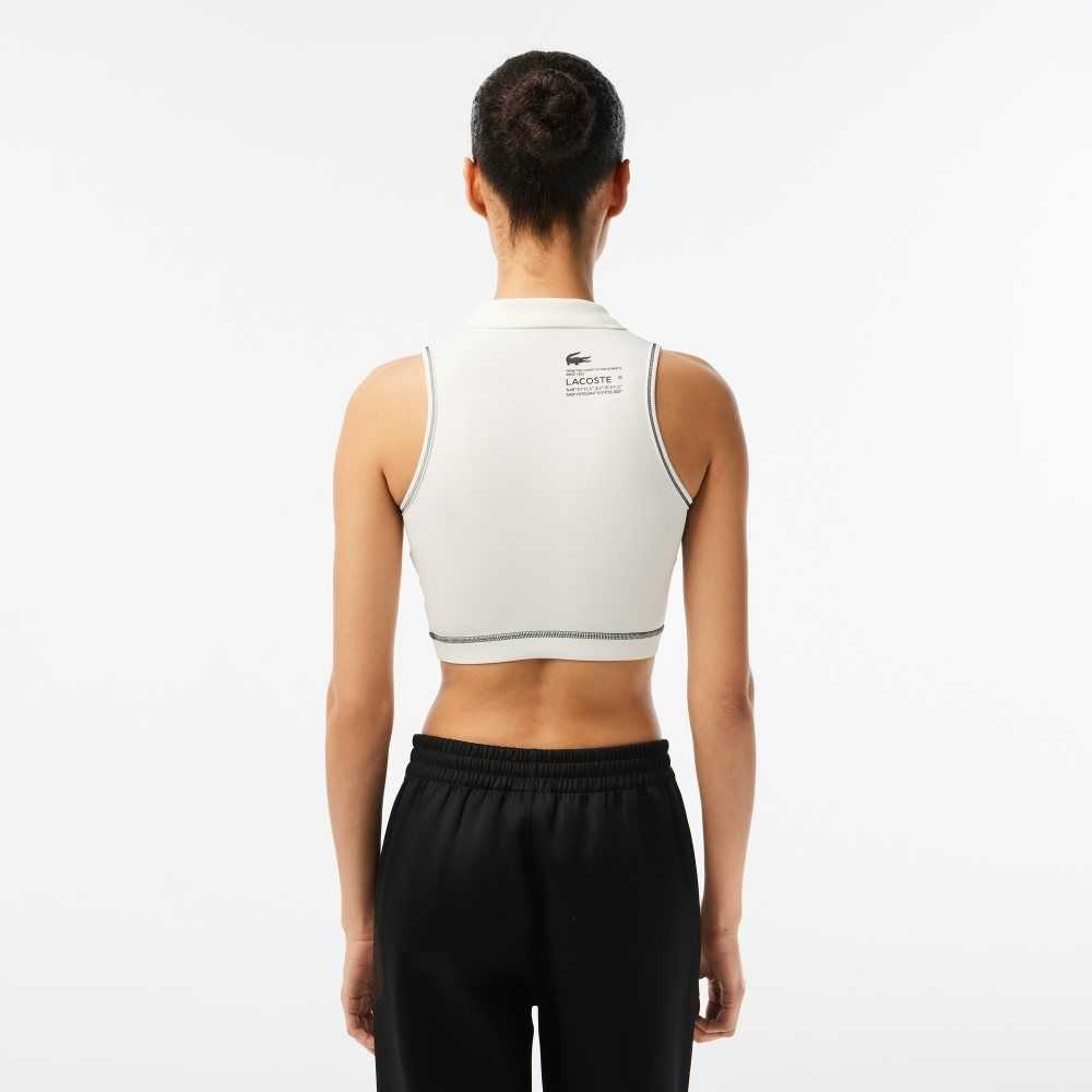 Lacoste SPORT Polo-Estilo SPORTs Bra Blancas | 1253-EZKPJ