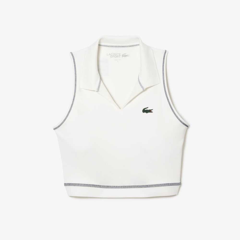 Lacoste SPORT Polo-Estilo SPORTs Bra Blancas | 1253-EZKPJ