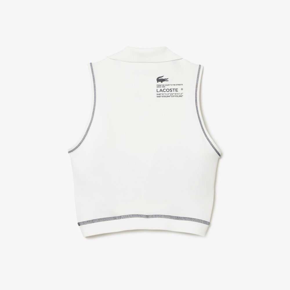 Lacoste SPORT Polo-Estilo SPORTs Bra Blancas | 1253-EZKPJ