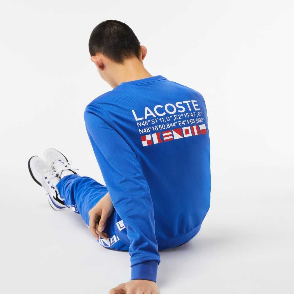 Lacoste SPORT Printed Tenis Azules | 4986-RDPIJ