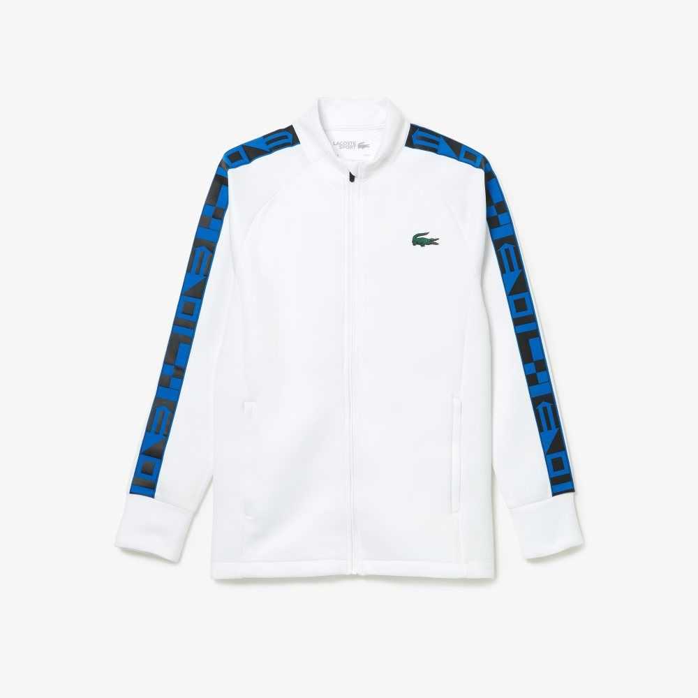 Lacoste SPORT Printed Zip Tenis Blancas | 4759-OBSGP