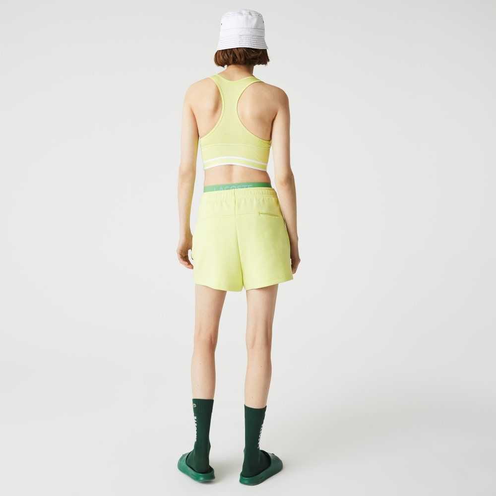 Lacoste SPORT Racer Back Sports Bra Amarillo Verde | 9315-CWBIL