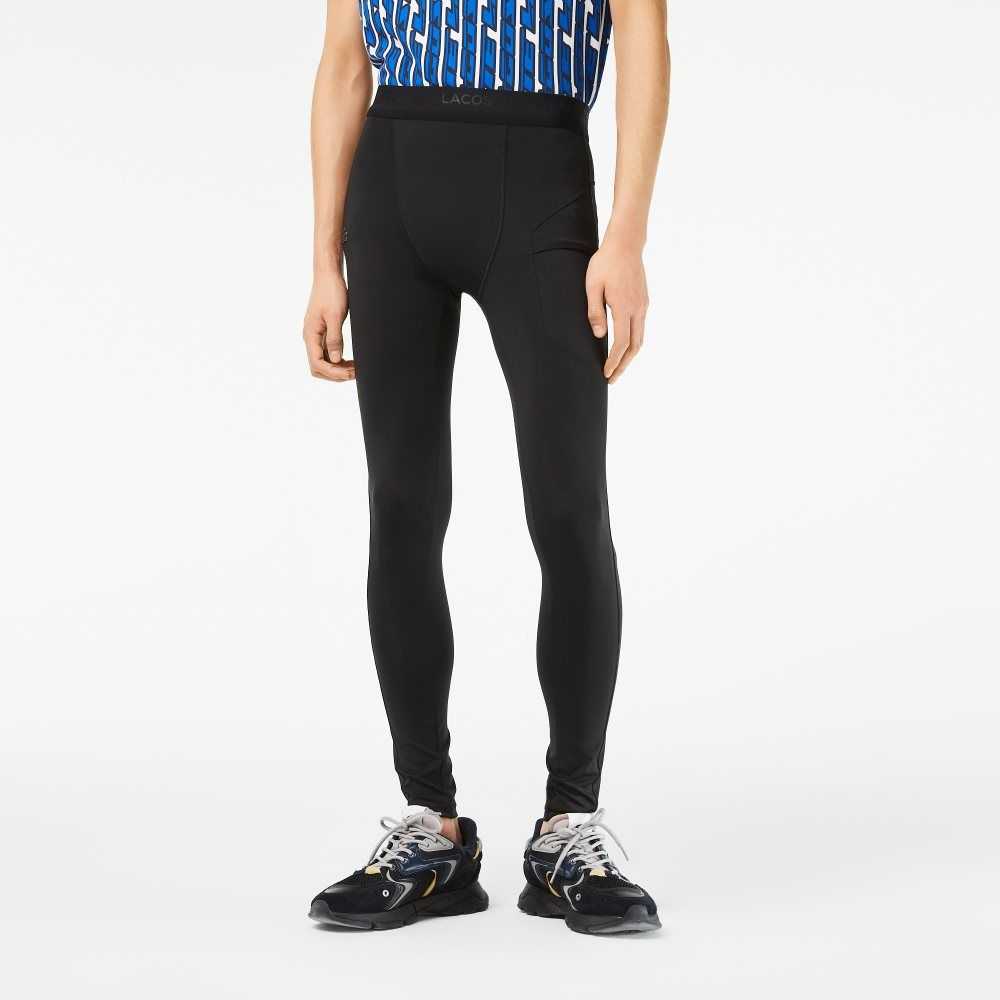 Lacoste SPORT Recycled Polyester Leggings Negras | 4563-IRTDG