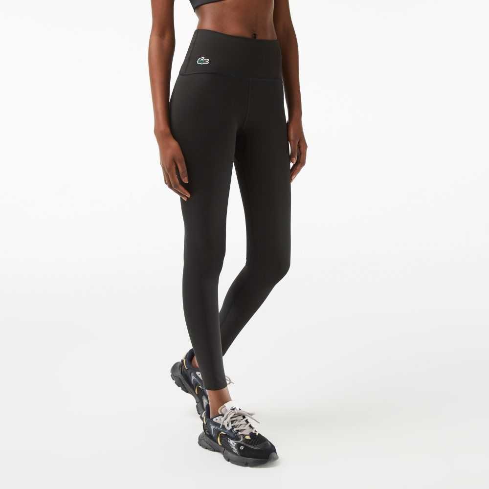 Lacoste SPORT Recycled Polyester Sculpting Leggings Negras | 8041-QYFDS