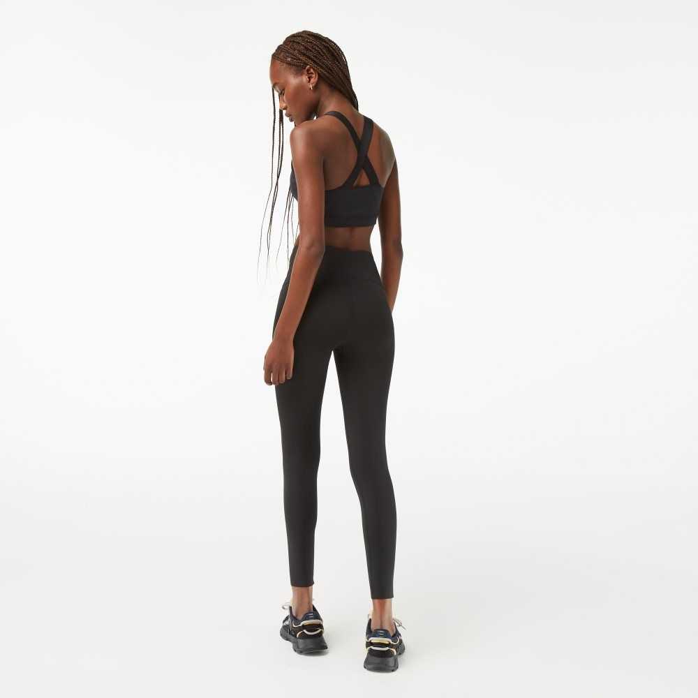 Lacoste SPORT Recycled Polyester Sculpting Leggings Negras | 8041-QYFDS