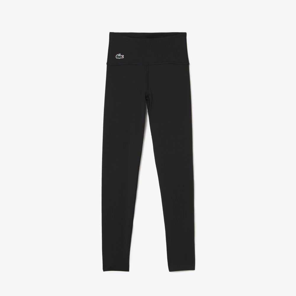 Lacoste SPORT Recycled Polyester Sculpting Leggings Negras | 8041-QYFDS