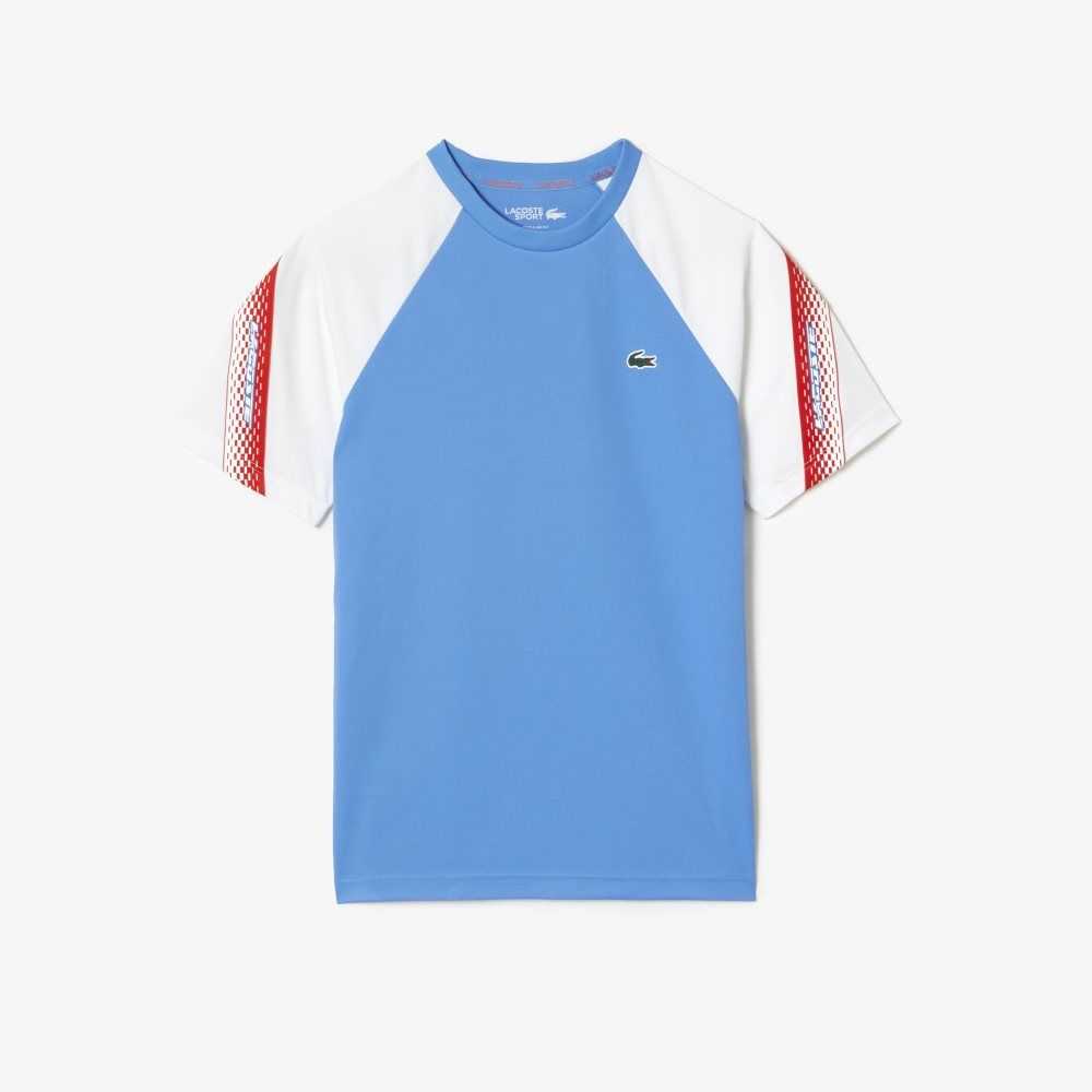 Lacoste SPORT Regular Fit Logo Stripe Azules Blancas | 5813-JWPLK