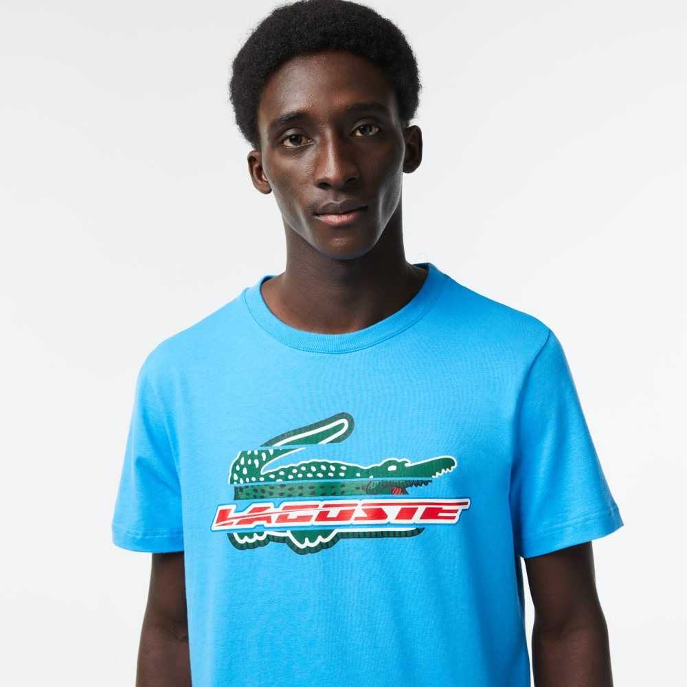 Lacoste SPORT Regular Fit Organic Algodon Azules | 8406-XZHSY