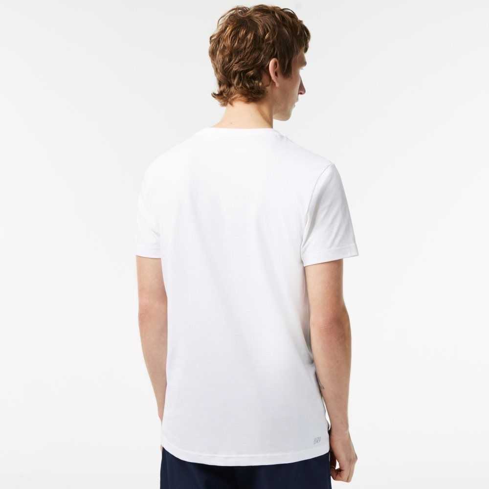 Lacoste SPORT Regular Fit with Contrast Branding Blancas | 7138-XJTIA