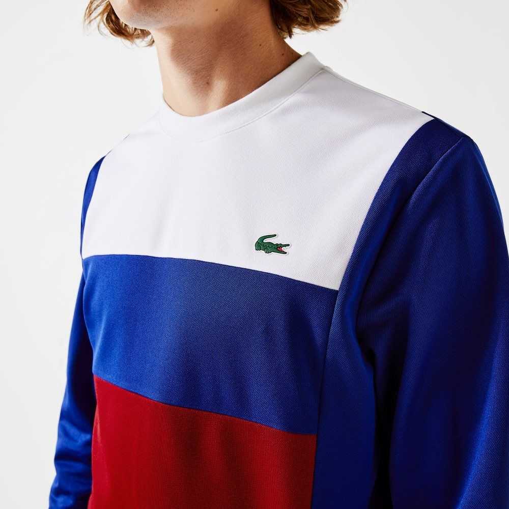 Lacoste SPORT Resistant Colorblock Pique Blancas Azules Rojas Blancas Azules | 2843-FALYM