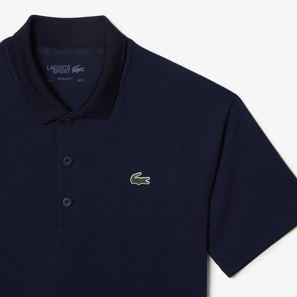 Lacoste SPORT Respirable Abrasion-Resistant Interlock Azul Marino Azules | 8243-TSQGW