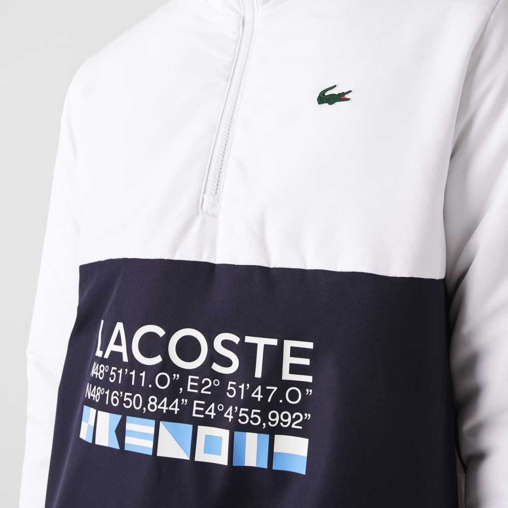 Lacoste SPORT Reversible Agua-Repellent Tenis Blancas Azul Marino Azules Blancas Azul Marino Azules | 6172-SKAHF