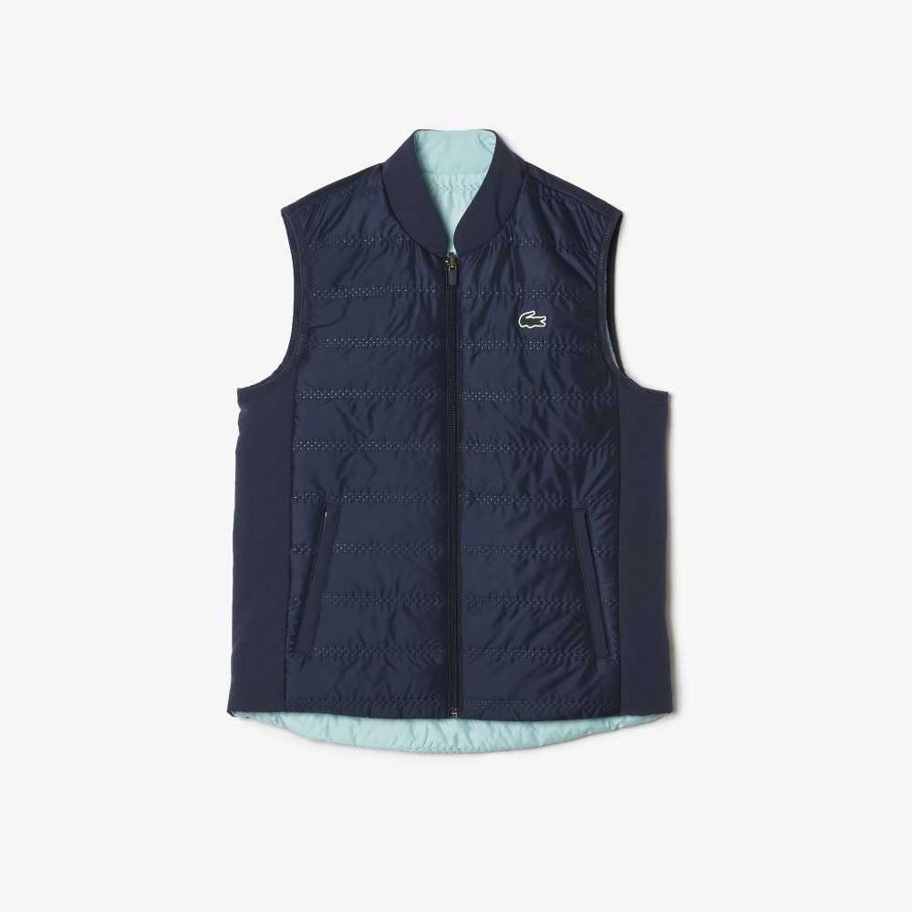 Lacoste SPORT Reversible Golf Vest Azules Verde Claro | 6890-OHELM