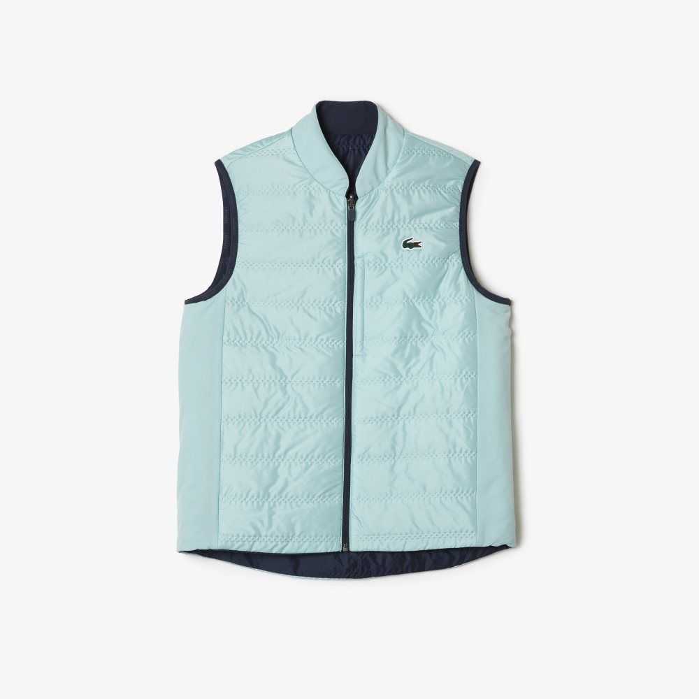 Lacoste SPORT Reversible Golf Vest Azules Verde Claro | 6890-OHELM