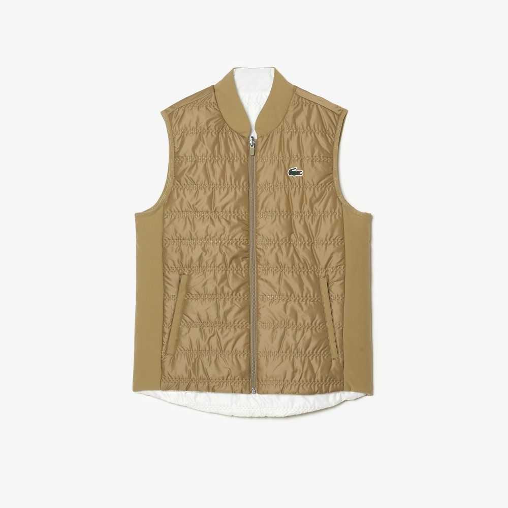 Lacoste SPORT Reversible Golf Vest Beige Blancas | 2641-JFTYR