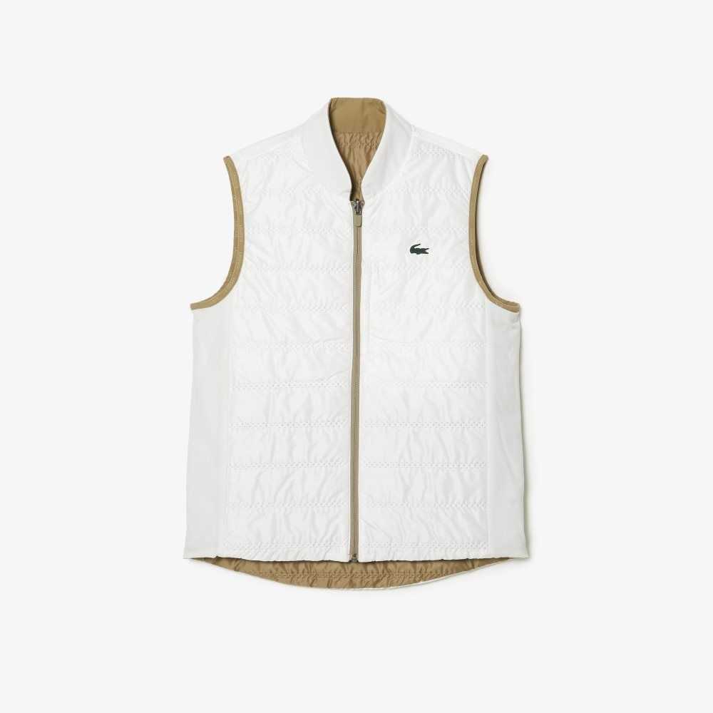 Lacoste SPORT Reversible Golf Vest Beige Blancas | 2641-JFTYR