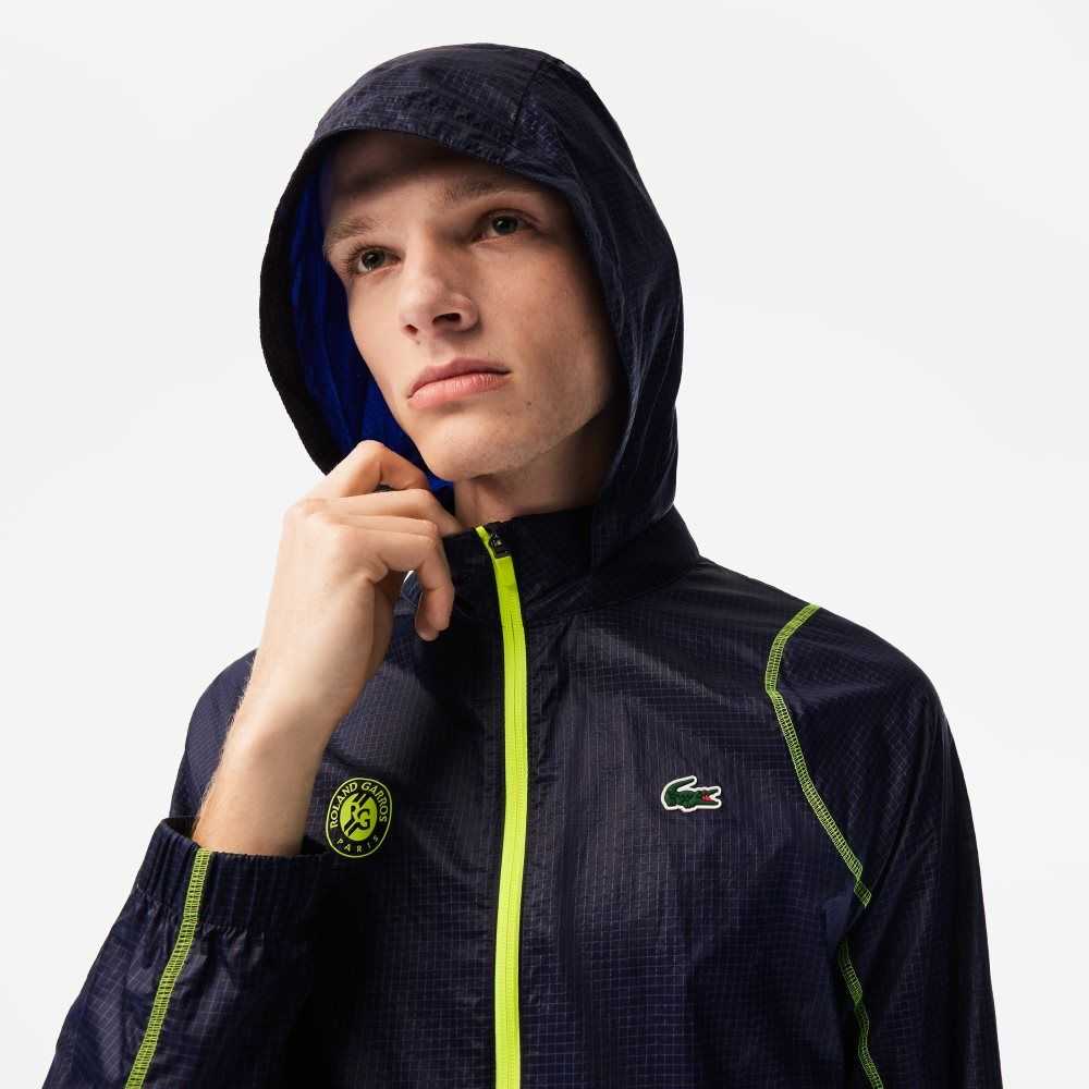 Lacoste SPORT Roland Garros Edition After-Match Azul Marino Azules Amarillo | 3426-QNJEY