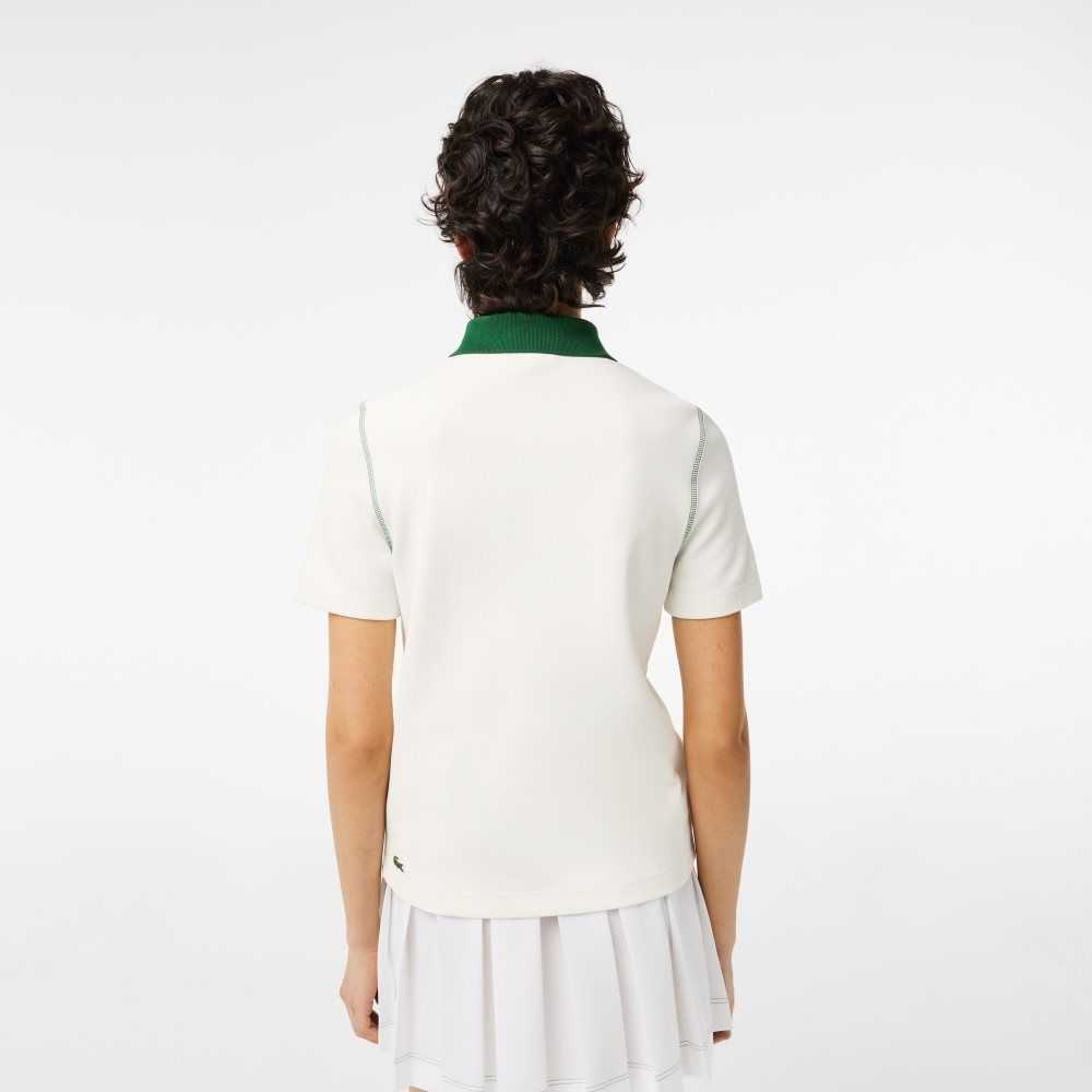 Lacoste SPORT Roland Garros Edition Algodon Pique Blancas Verde | 4697-TUKDY