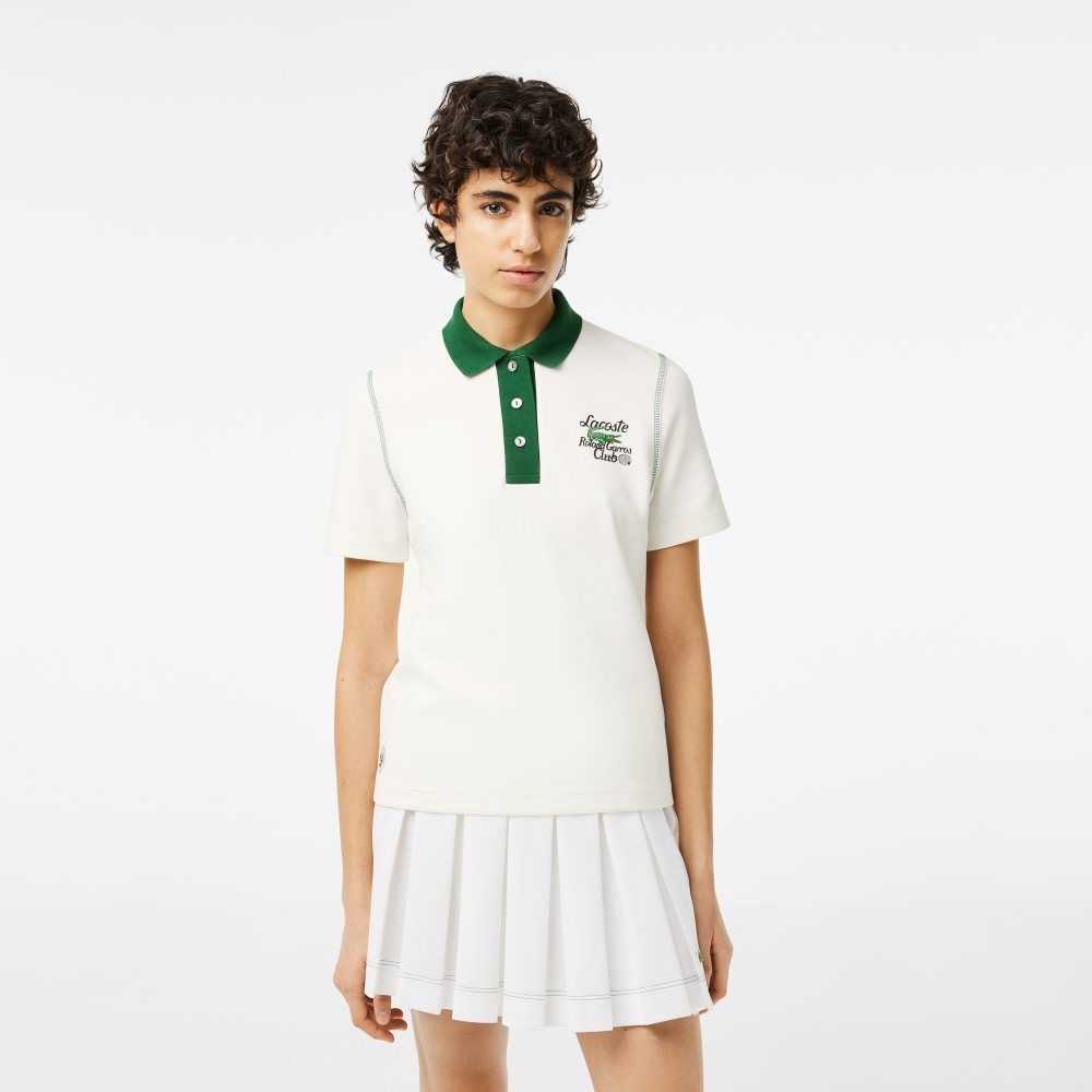 Lacoste SPORT Roland Garros Edition Algodon Pique Blancas Verde | 4697-TUKDY