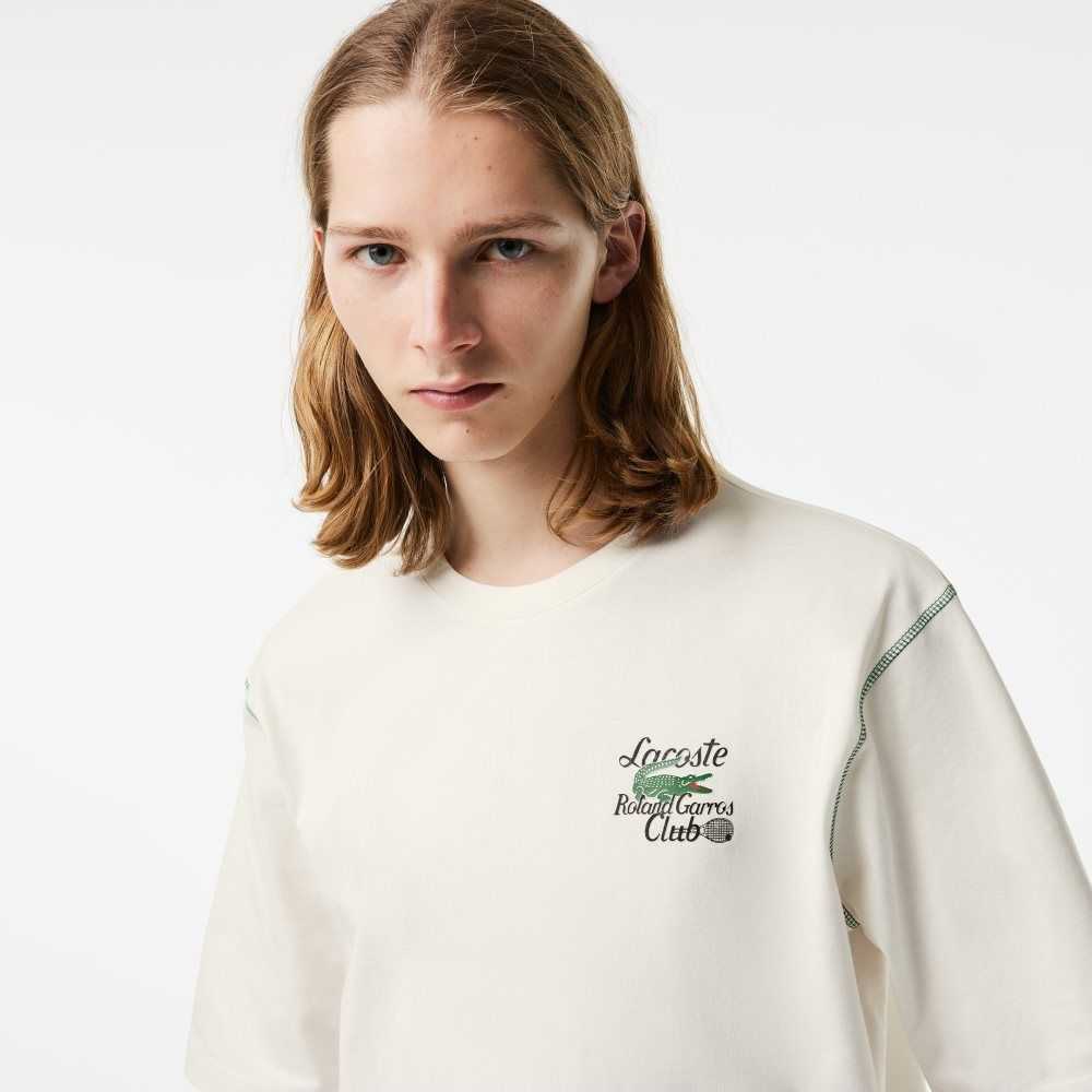 Lacoste SPORT Roland Garros Edition Fornido Jersey Blancas | 2031-XSJTA