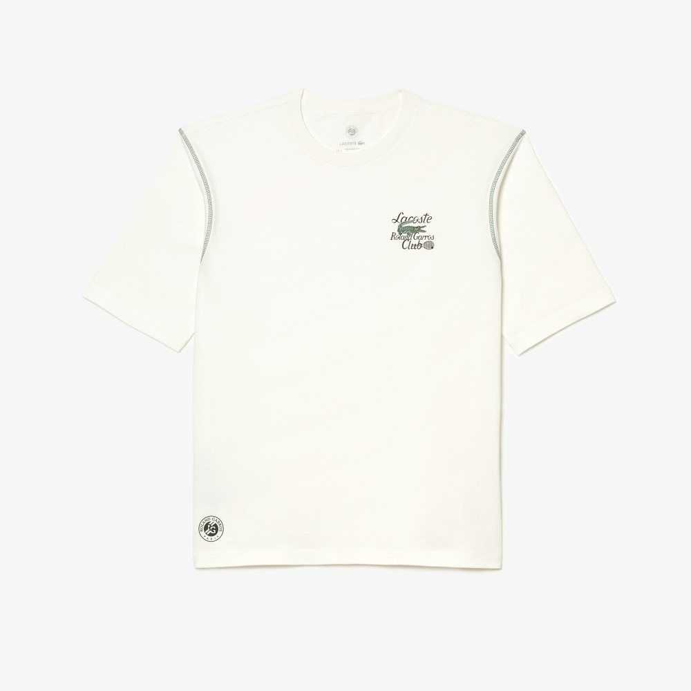 Lacoste SPORT Roland Garros Edition Fornido Jersey Blancas | 2031-XSJTA