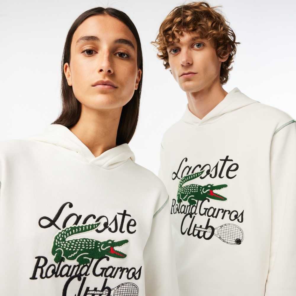 Lacoste SPORT Roland Garros Edition Hoodie Blancas | 3019-LZXMC