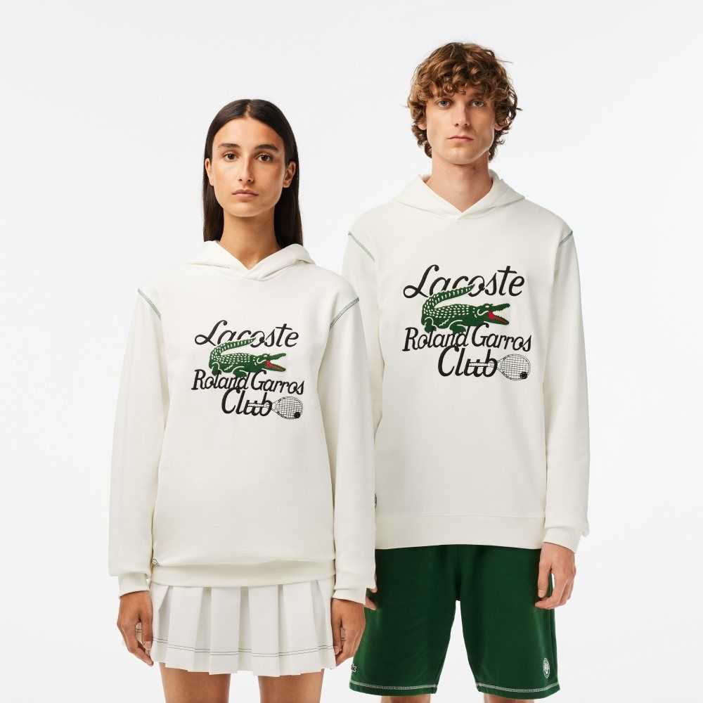 Lacoste SPORT Roland Garros Edition Hoodie Blancas | 3019-LZXMC