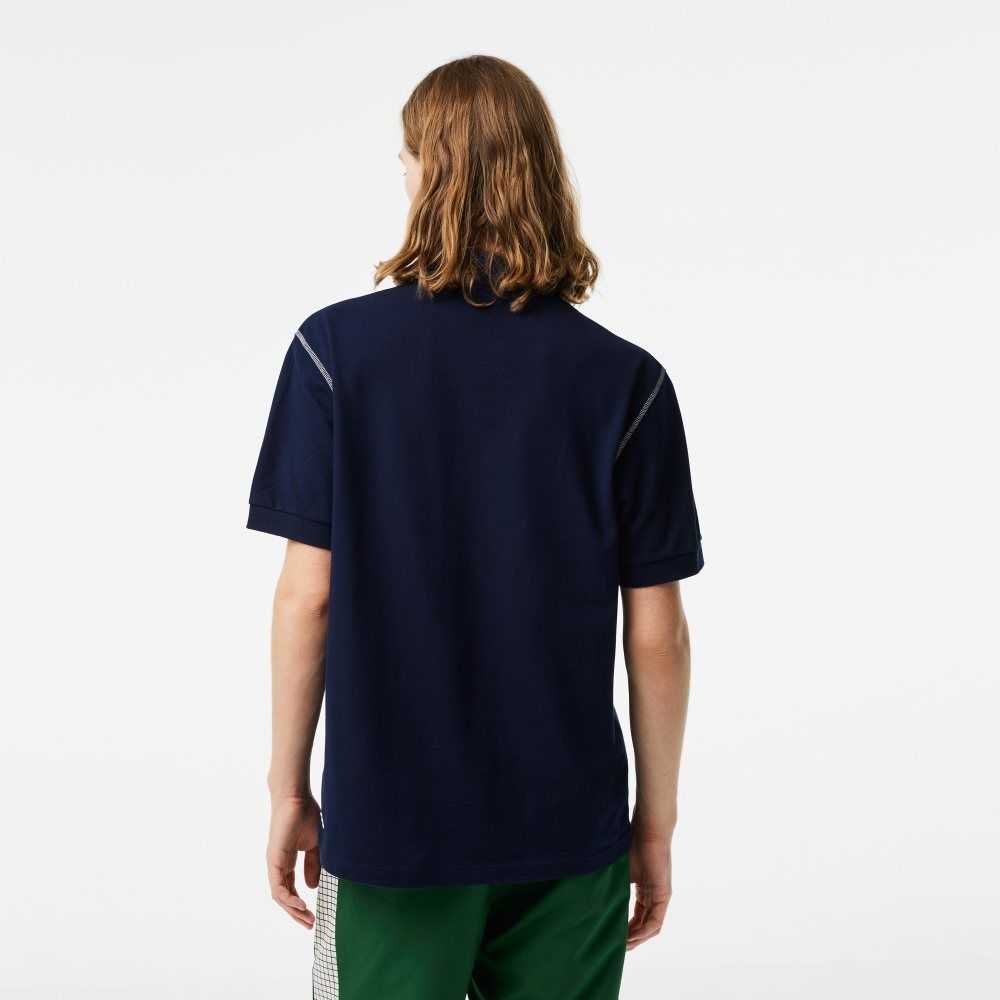 Lacoste SPORT Roland Garros Edition Pique Azul Marino Azules | 5306-OPHEC