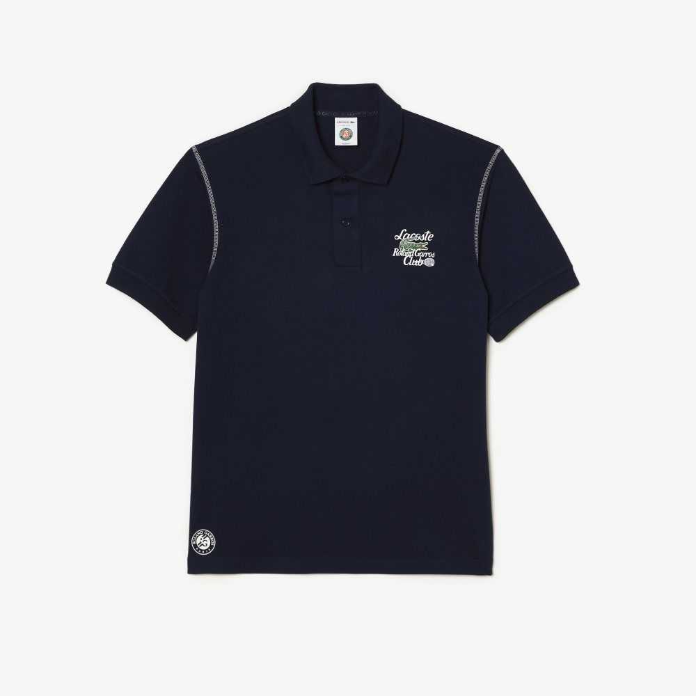 Lacoste SPORT Roland Garros Edition Pique Azul Marino Azules | 5306-OPHEC