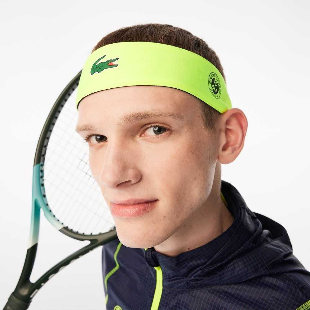 Lacoste SPORT Roland Garros Edition Pique Bandana Azul Marino Azules Amarillo | 5931-WMUOV