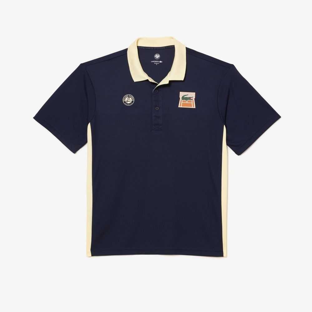 Lacoste SPORT Roland Garros Edition Ultra-Dry Azul Marino Azules Amarillo | 2534-JULCH