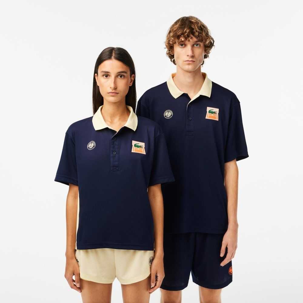 Lacoste SPORT Roland Garros Edition Ultra-Dry Azul Marino Azules Amarillo | 2534-JULCH