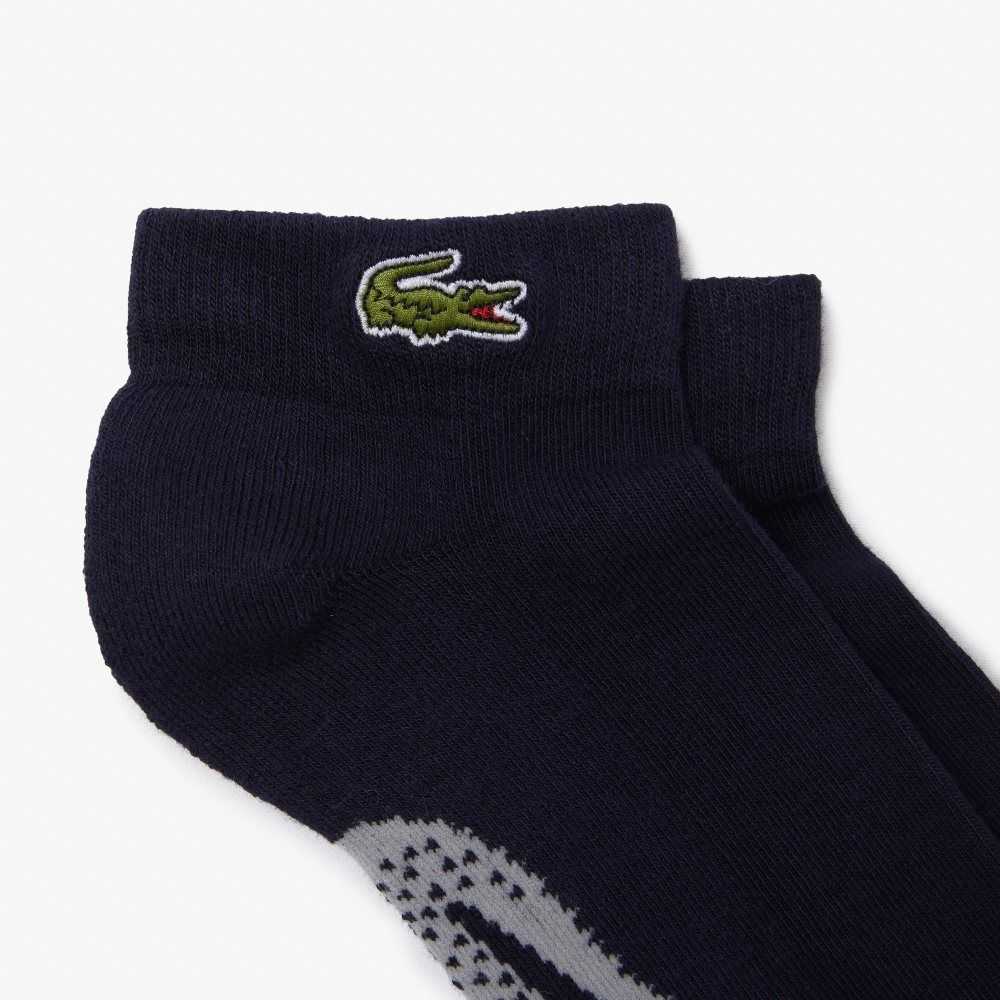 Lacoste SPORT Stretch Algodon Low-Cut Azul Marino Azules Gris | 9016-SKYXR