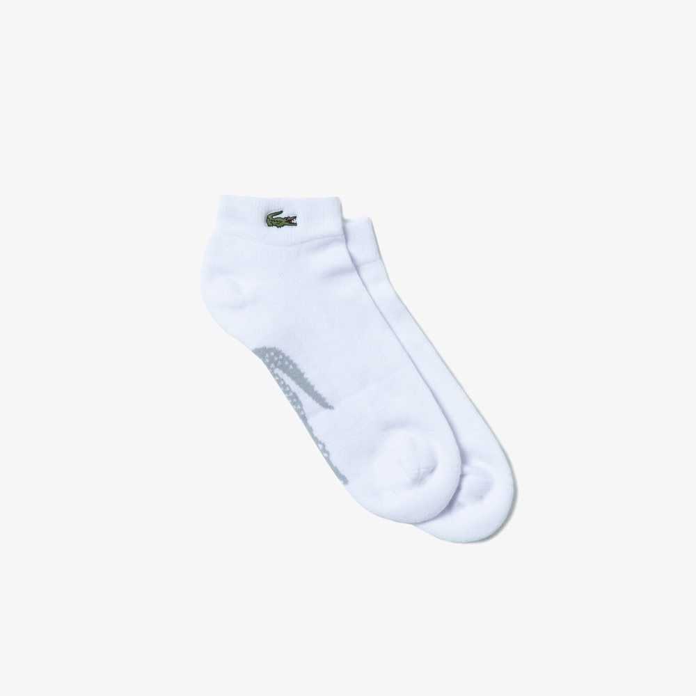 Lacoste SPORT Stretch Algodon Low-Cut Blancas Gris | 0426-TFKYH