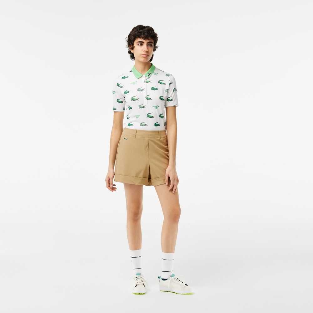 Lacoste SPORT Stretch Golf Bermuda Beige | 8546-RGPKN