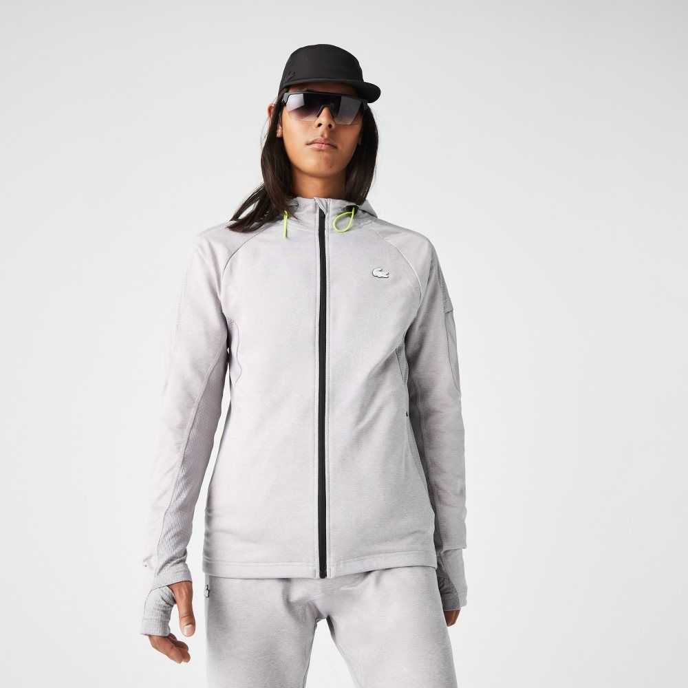 Lacoste SPORT Stretch Zip Gris Gris Claro | 2849-MLQVR