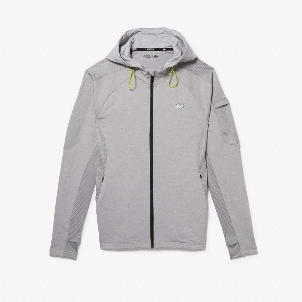 Lacoste SPORT Stretch Zip Gris Gris Claro | 2849-MLQVR