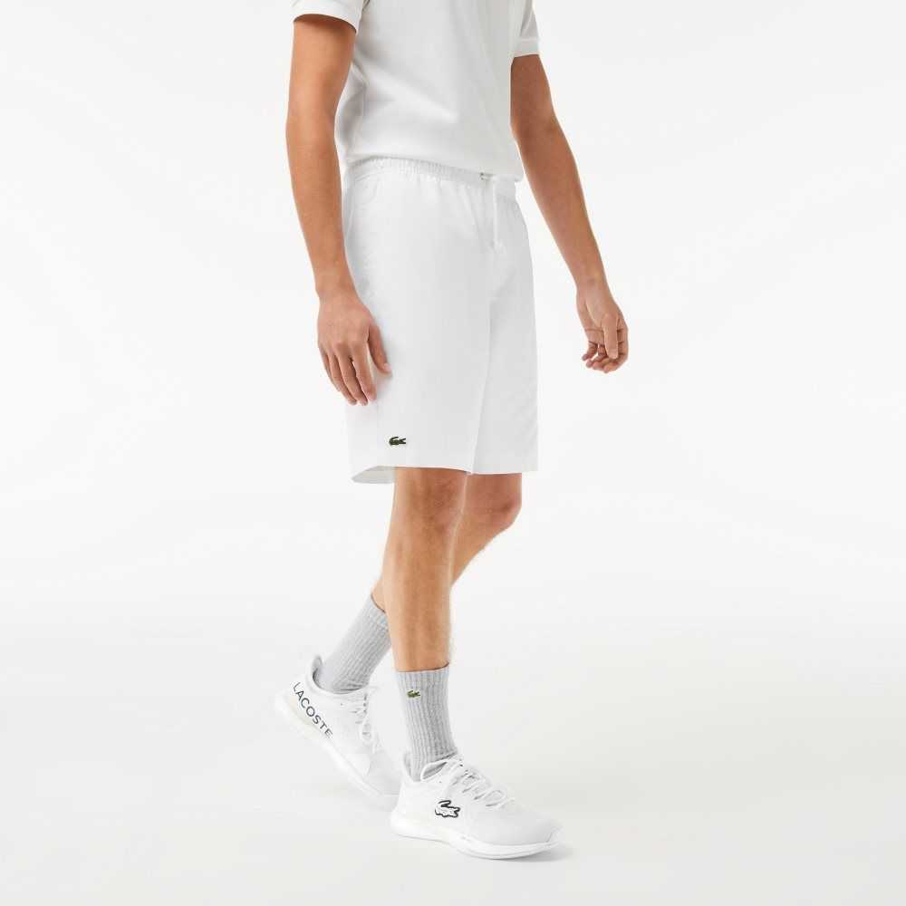 Lacoste SPORT Tenis Solid Diamond Weave Blancas | 0358-ETQBZ