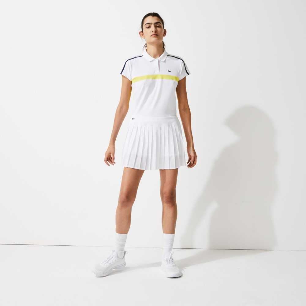 Lacoste SPORT Tenis Technical Mesh Plisado Blancas | 1280-GILVE