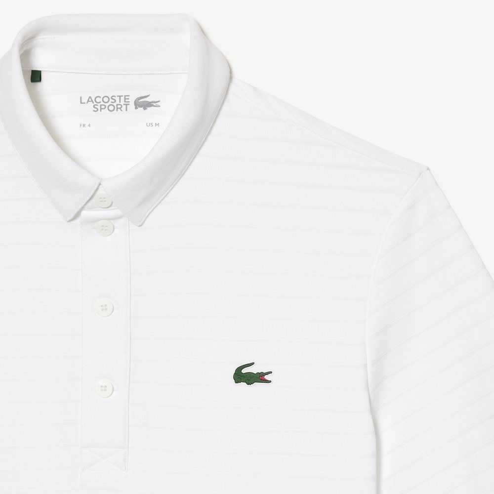 Lacoste SPORT Textured Respirable Golf Blancas | 8531-UZDVM