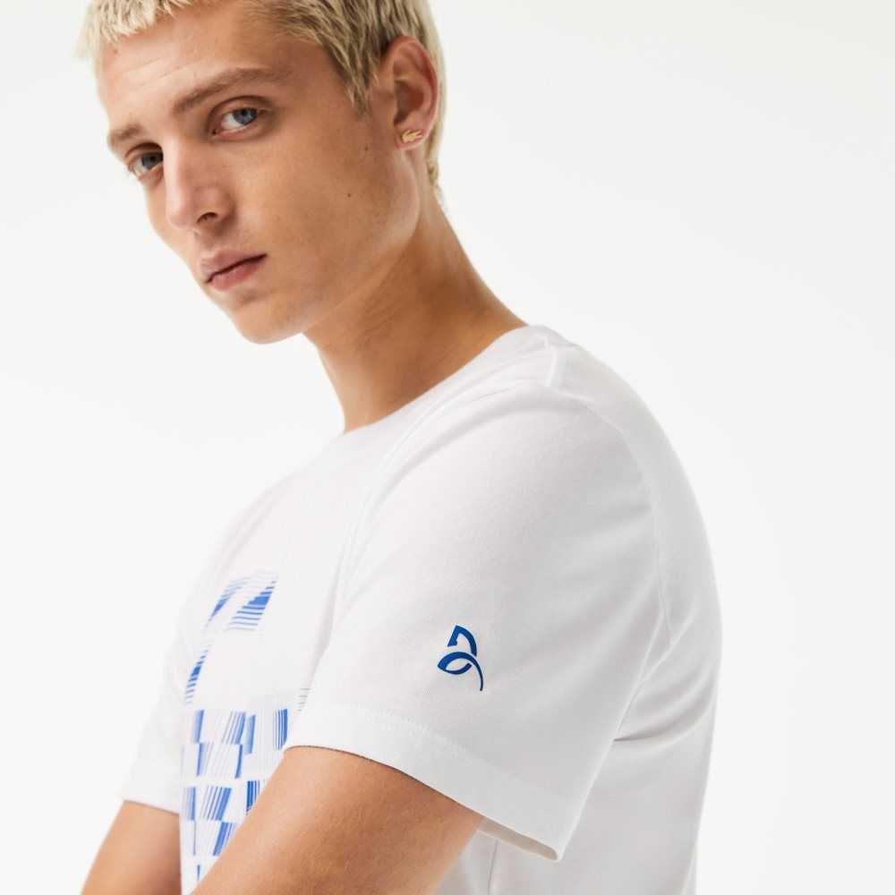 Lacoste SPORT x Novak Djokovic Printed Blancas | 5419-MQNBP